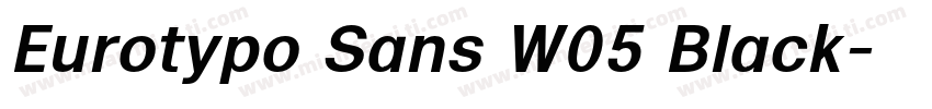 Eurotypo Sans W05 Black字体转换